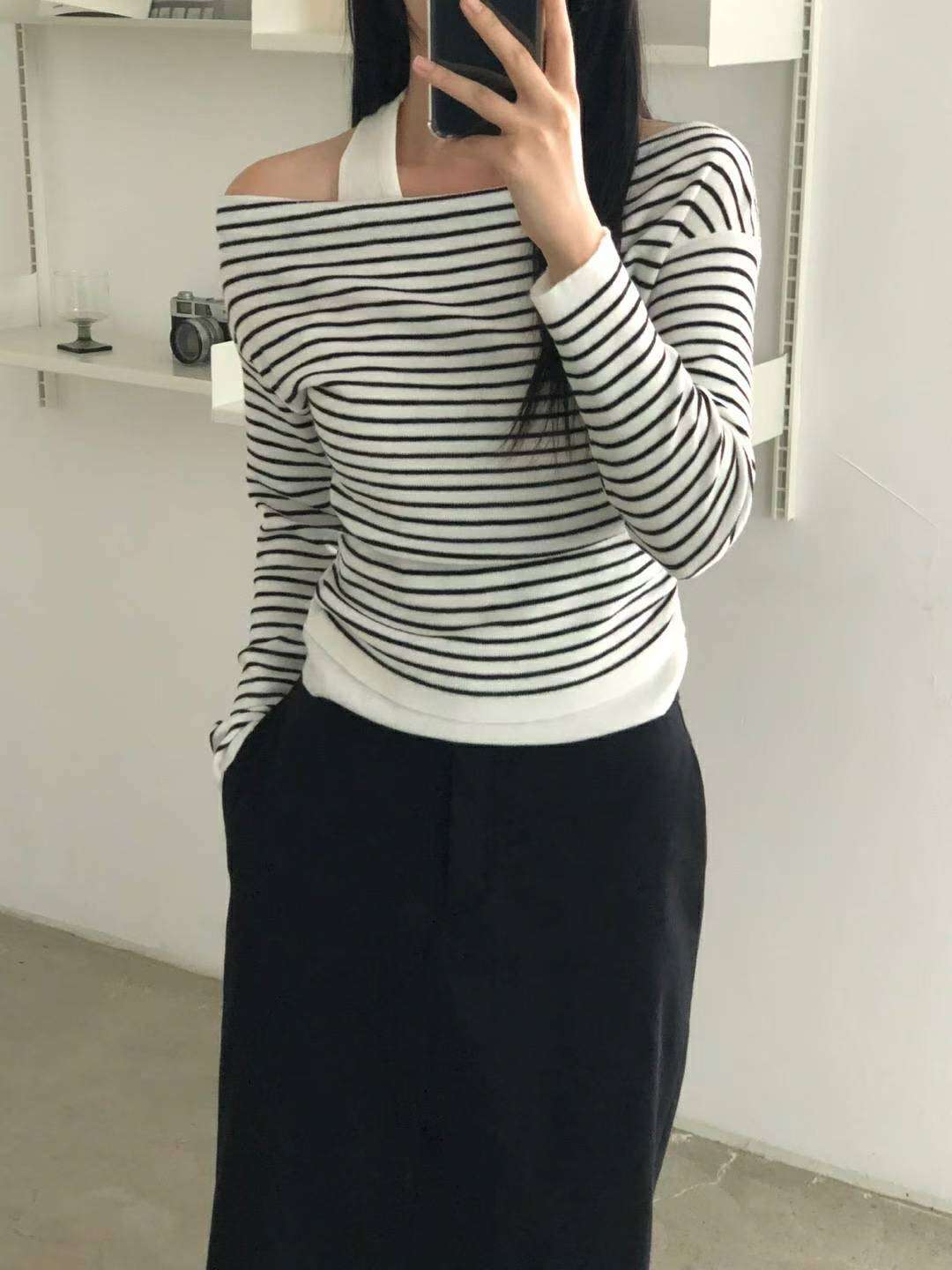 M.STORY韓國代購㊣女士新款時尚休閑職業推薦25秋冬針織衫M.STORY針織衫圖色2