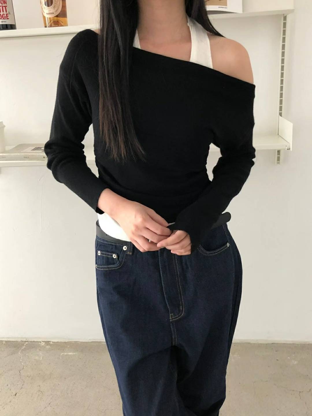 M.STORY韓國代購㊣女士新款時尚休閑職業推薦25秋冬針織衫M.STORY針織衫圖色3