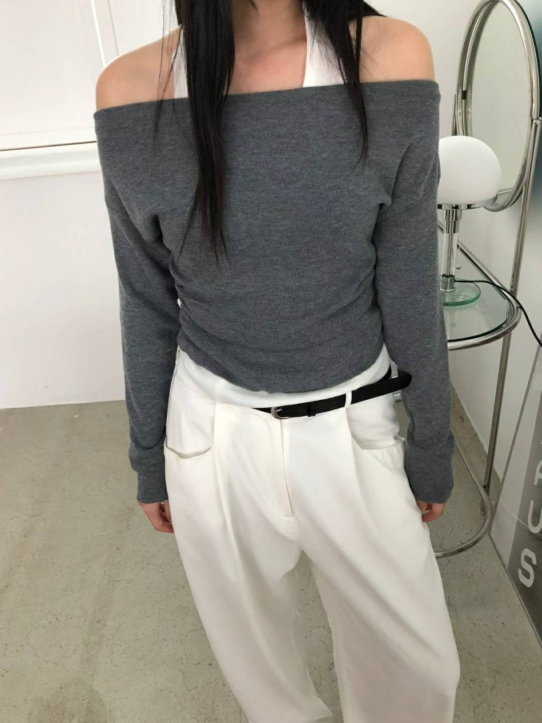 M.STORY韓國代購㊣女士新款時尚休閑職業推薦25秋冬針織衫M.STORY針織衫圖色4