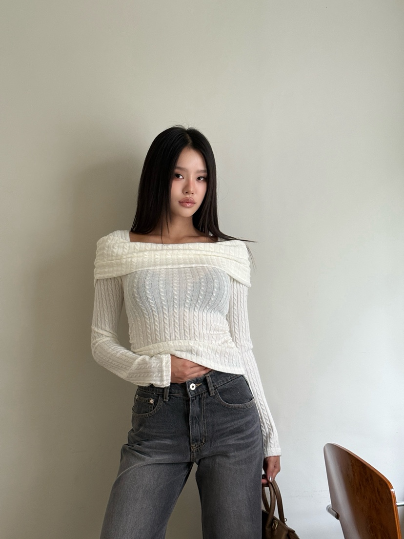 FOUREIGHT東大門㊣實拍女裝新品真品25秋冬推薦職業時尚針織衫FOUR EIGHT針織衫