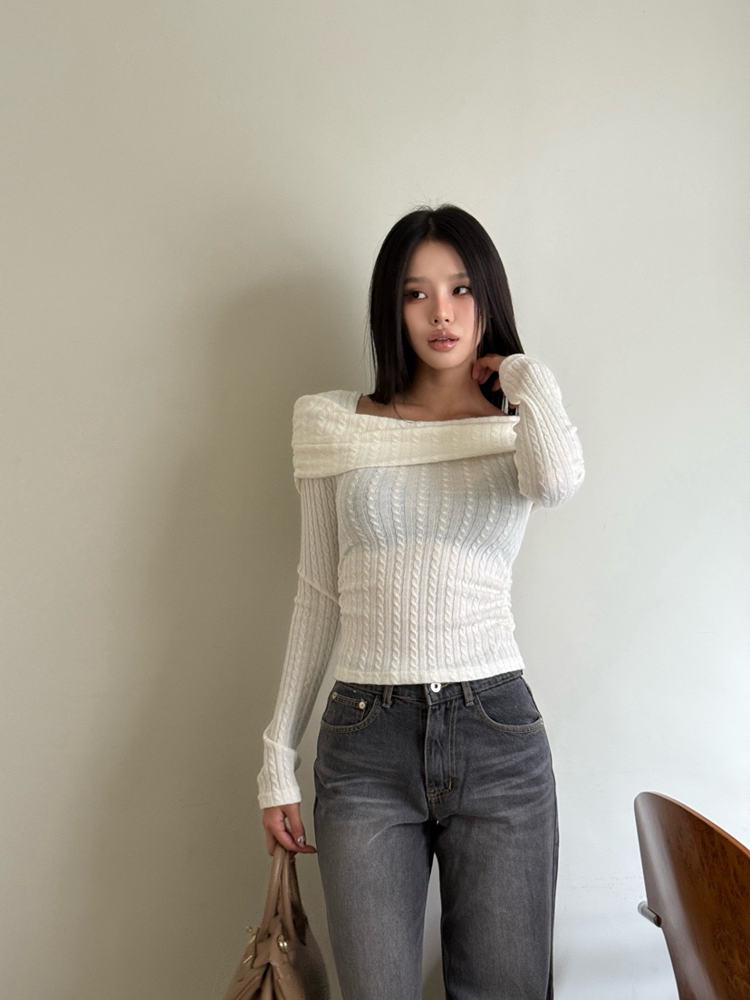 FOUREIGHT東大門㊣實拍女裝新品真品25秋冬推薦職業時尚針織衫FOUR EIGHT針織衫