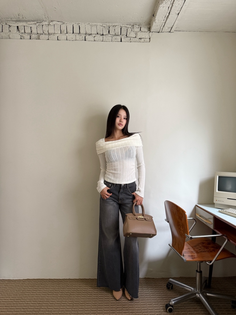 FOUREIGHT東大門㊣實拍女裝新品真品25秋冬推薦職業時尚針織衫FOUR EIGHT針織衫