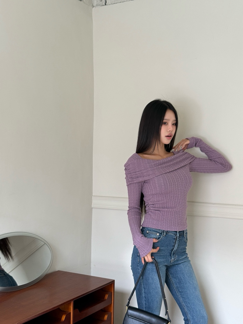 FOUREIGHT東大門㊣實拍女裝新品真品25秋冬推薦職業時尚針織衫FOUR EIGHT針織衫