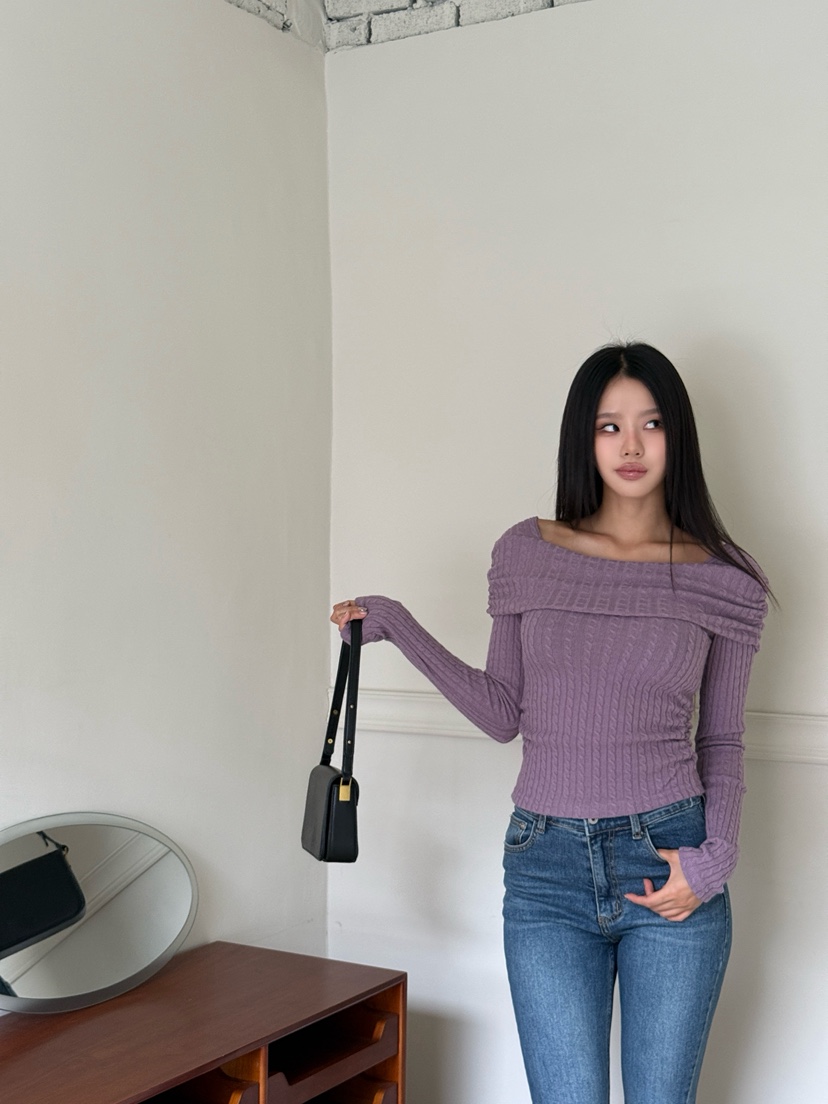 FOUREIGHT東大門㊣實拍女裝新品真品25秋冬推薦職業時尚針織衫FOUR EIGHT針織衫