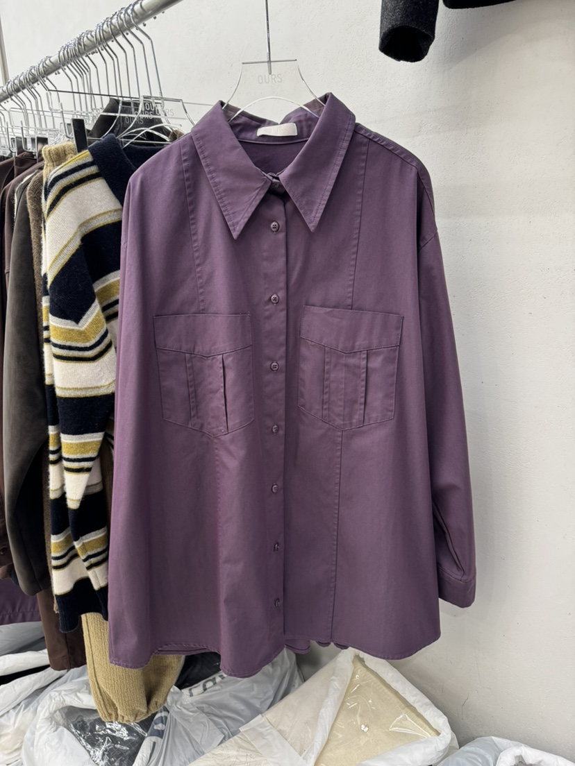 OURS東大門㊣實拍女裝新品職業時尚推薦25秋冬襯衫蕾絲衫套裝OURS襯衫/蕾絲衫