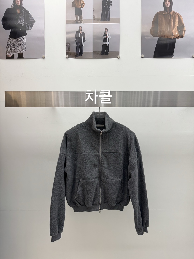 AMOOD韓國直郵㊣女裝新品休閑時尚熱賣人氣25秋冬夾克連帽衫拉鏈AMOOD夾克圖色2
