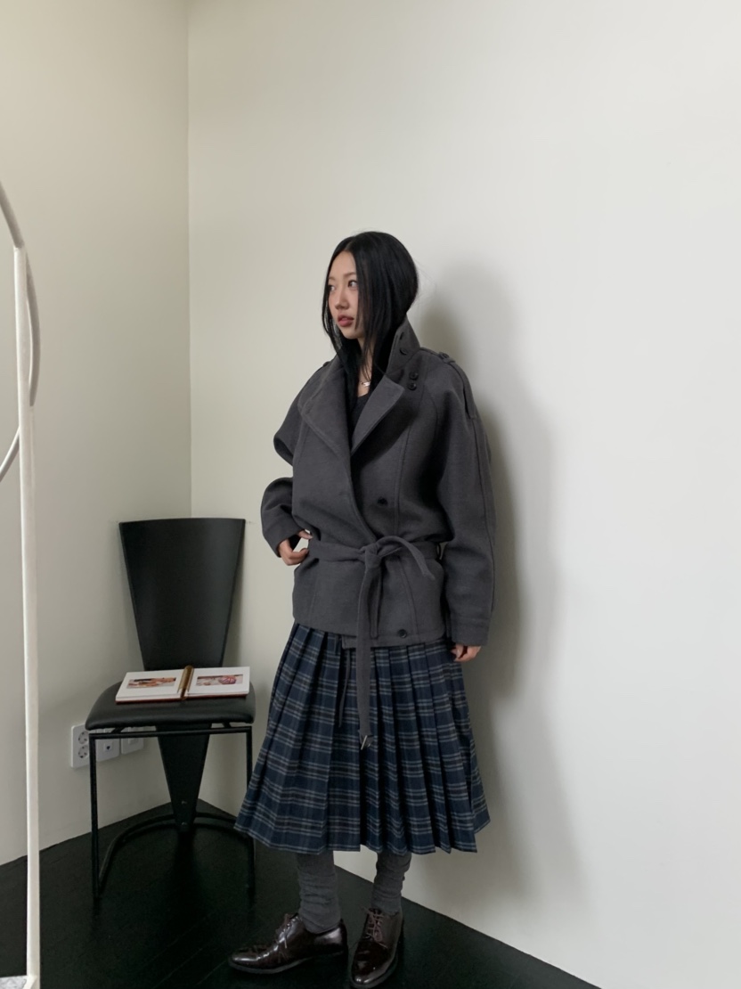 MURMUR韓國代購㊣女裝新品熱賣真品休閑職業時尚推薦短款大衣MURMUR短款大衣