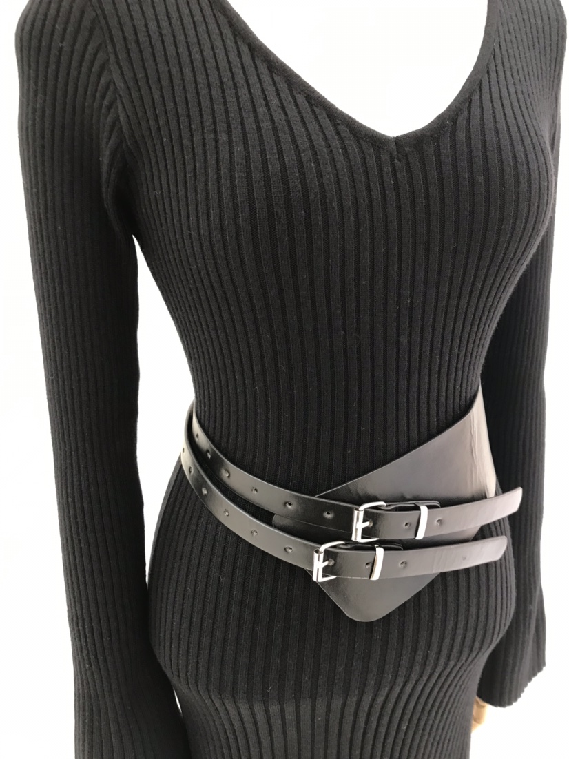 KC MARKET韓國代購㊣女裝新品25秋冬人氣休閑熱賣連衣裙腰帶KC MARKET連衣裙