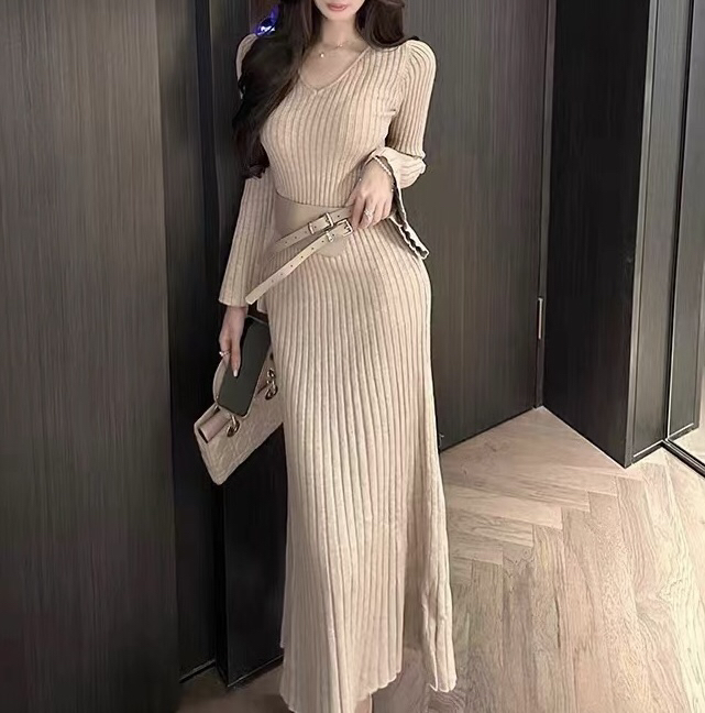 KC MARKET韓國代購㊣女裝新品25秋冬人氣休閑熱賣連衣裙腰帶KC MARKET連衣裙