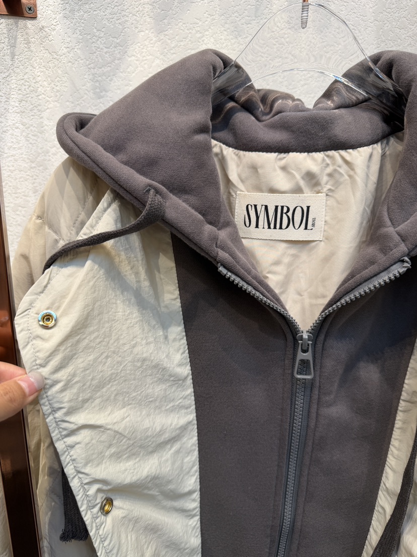 SYMBOL韓國代購㊣女裝新品職業推薦25秋冬人氣真品短款棉服絨SYMBOL短款棉服