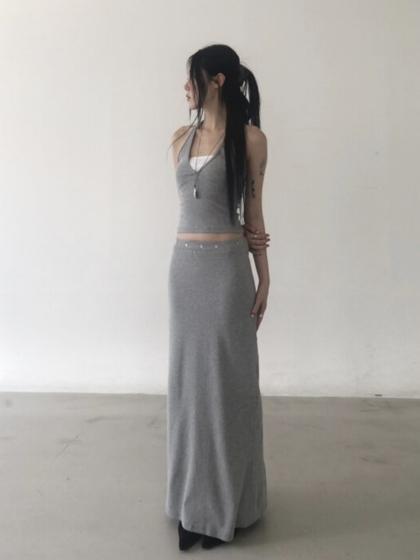 MOMENT韓國直郵㊣女士新款熱賣休閑人氣25秋冬長裙不含腰帶MOMENT/RECOVER長裙圖色2