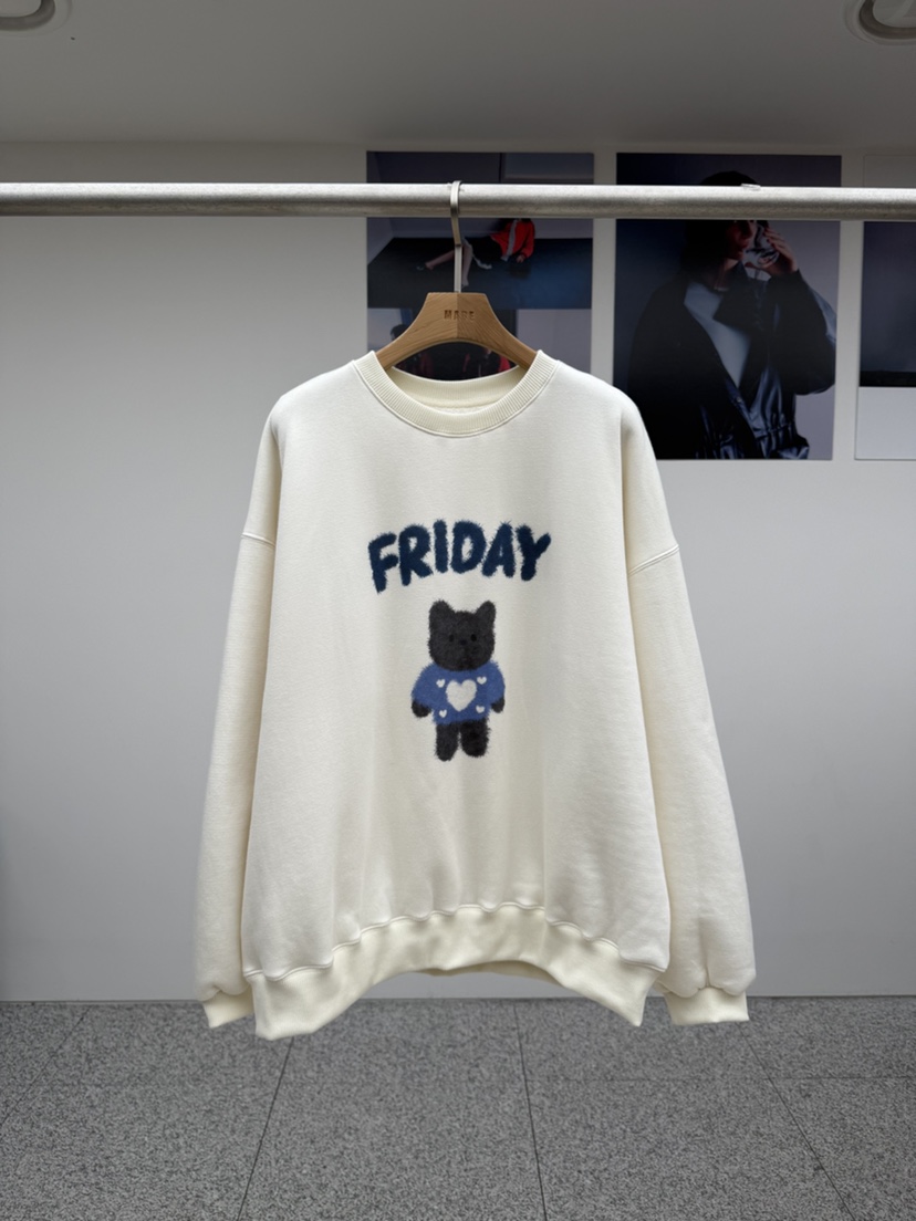 MADE-P東大門㊣代購女士新款職業熱賣真品25秋冬人氣衛衣加絨MADE-P衛衣圖色2