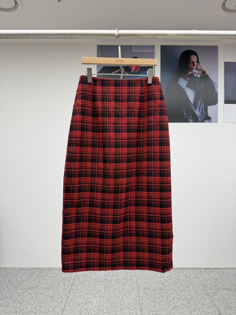 MADE-P韓國代購㊣女士新品人氣時尚25秋冬真品半身裙中短裙MADE-P半身裙/中短裙圖色2