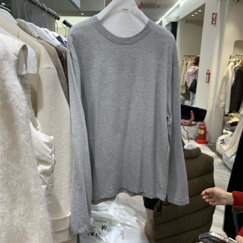 VERVEINE東大門㊣實拍女裝新款時尚職業25秋冬熱賣推薦長袖T恤VERVEINE長袖T恤圖色2