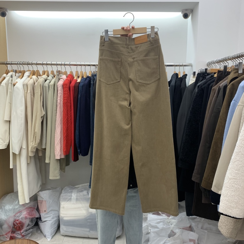DRESS ROOM韓國代購㊣女裝新品人氣熱賣職業休閑休閑褲燈芯絨DRESS ROOM休閑褲