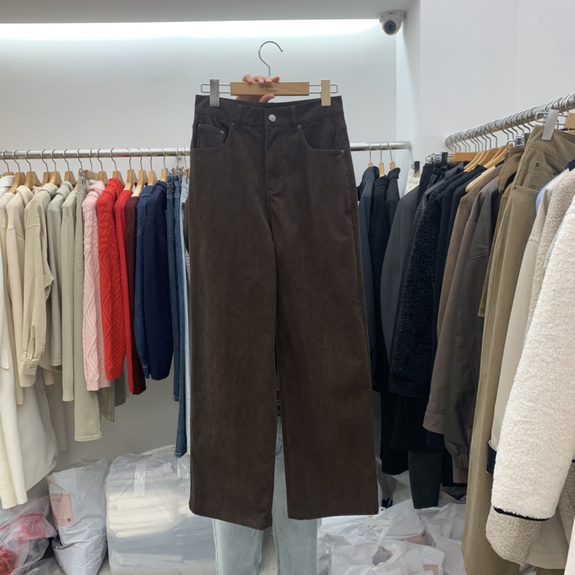 DRESS ROOM韓國代購㊣女裝新品人氣熱賣職業休閑休閑褲燈芯絨DRESS ROOM休閑褲圖色2