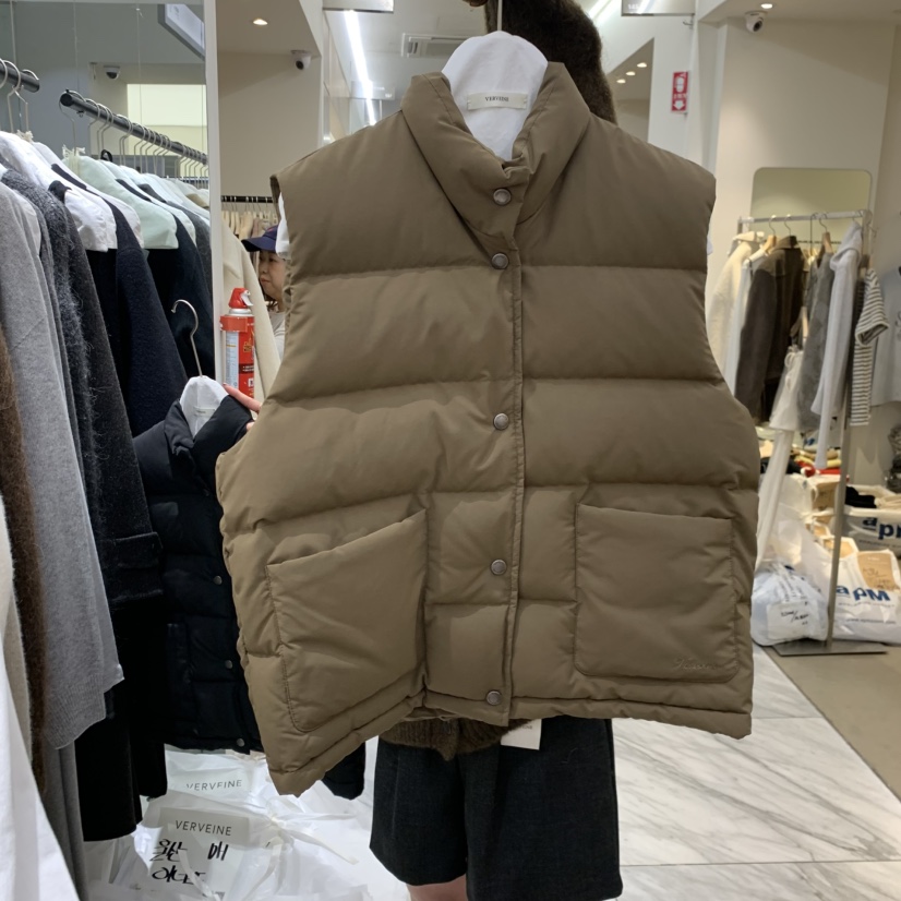 VERVEINE東大門㊣代購女士新款推薦時尚真品職業熱賣馬甲鴨絨VERVEINE馬甲圖色3