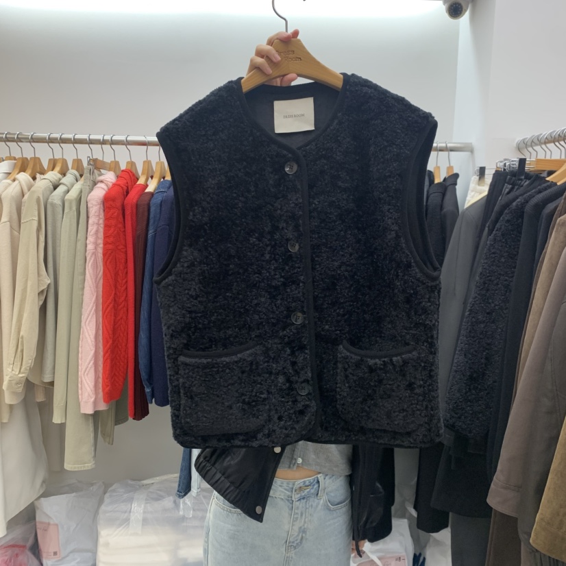 DRESS ROOM東大門㊣代購女士新款職業時尚熱賣人氣真品馬甲DRESS ROOM馬甲圖色2