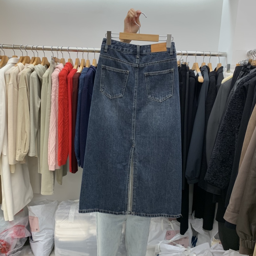 DRESS ROOM韓國代購㊣女裝新款推薦熱賣真品半身裙中短裙水洗DRESS ROOM半身裙/中短裙