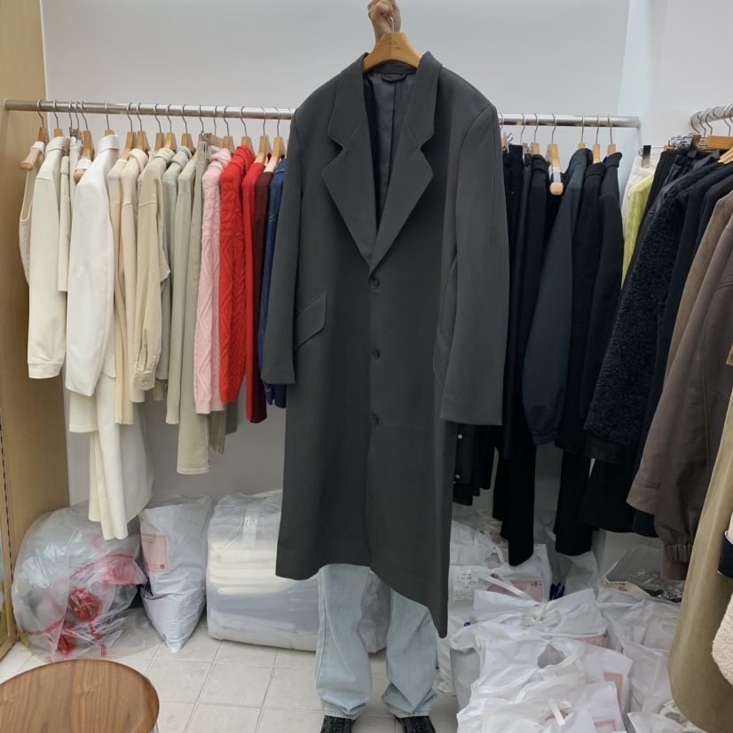 DRESS ROOM韓國直郵㊣女士新品推薦人氣真品熱賣中長款大衣DRESS ROOM中長款大衣圖色2