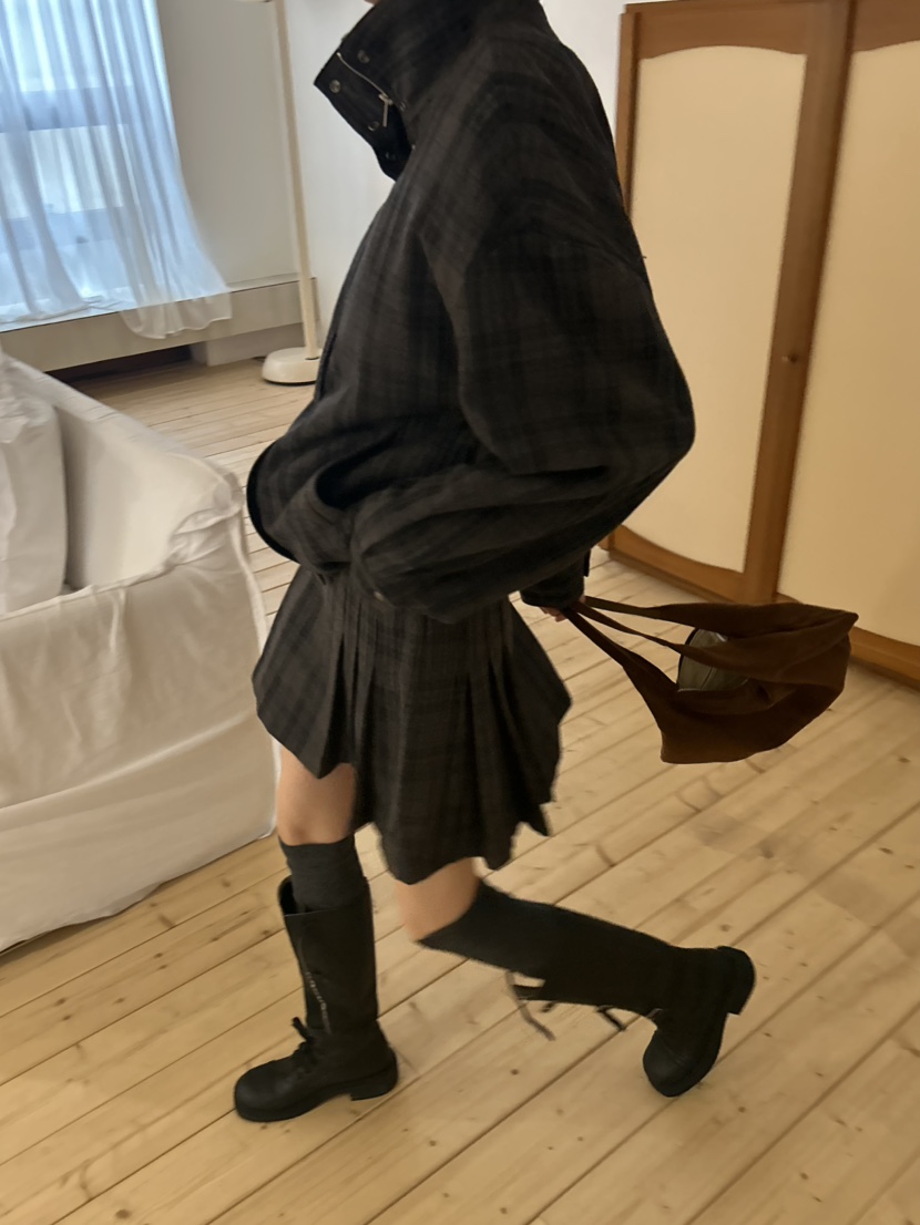ME MO東大門㊣代購女士新品25秋冬真品休閑推薦熱賣短裙格紋ME MO短裙