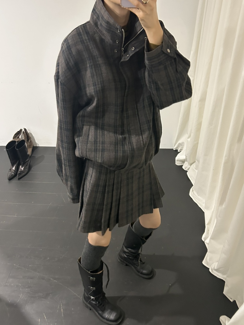 ME MO東大門㊣代購女士新品25秋冬真品休閑推薦熱賣短裙格紋ME MO短裙