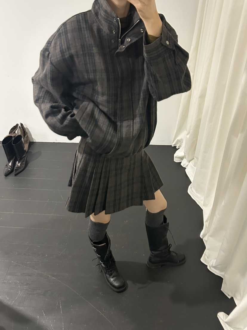 ME MO東大門㊣代購女士新品25秋冬真品休閑推薦熱賣短裙格紋ME MO短裙