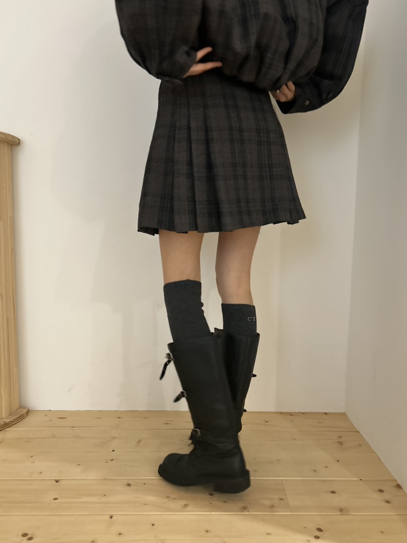 ME MO東大門㊣代購女士新品25秋冬真品休閑推薦熱賣短裙格紋ME MO短裙
