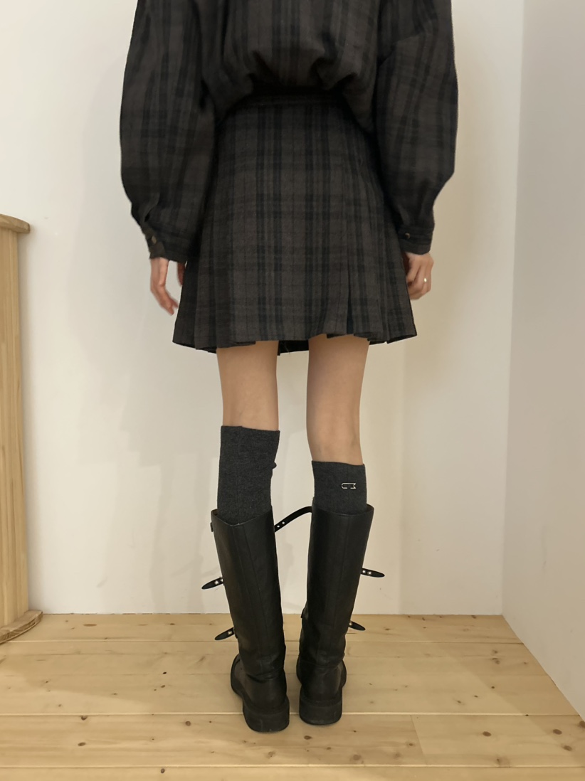 ME MO東大門㊣代購女士新品25秋冬真品休閑推薦熱賣短裙格紋ME MO短裙
