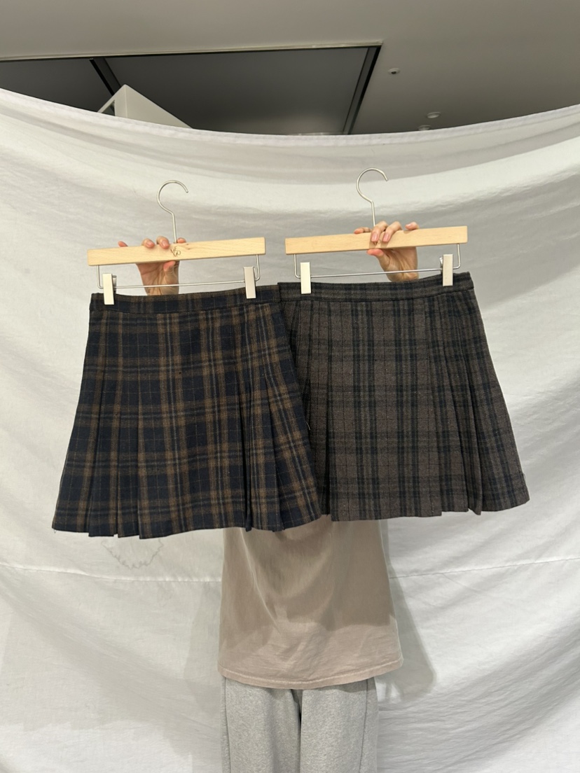 ME MO東大門㊣代購女士新品25秋冬真品休閑推薦熱賣短裙格紋ME MO短裙