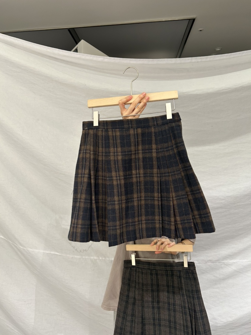 ME MO東大門㊣代購女士新品25秋冬真品休閑推薦熱賣短裙格紋ME MO短裙