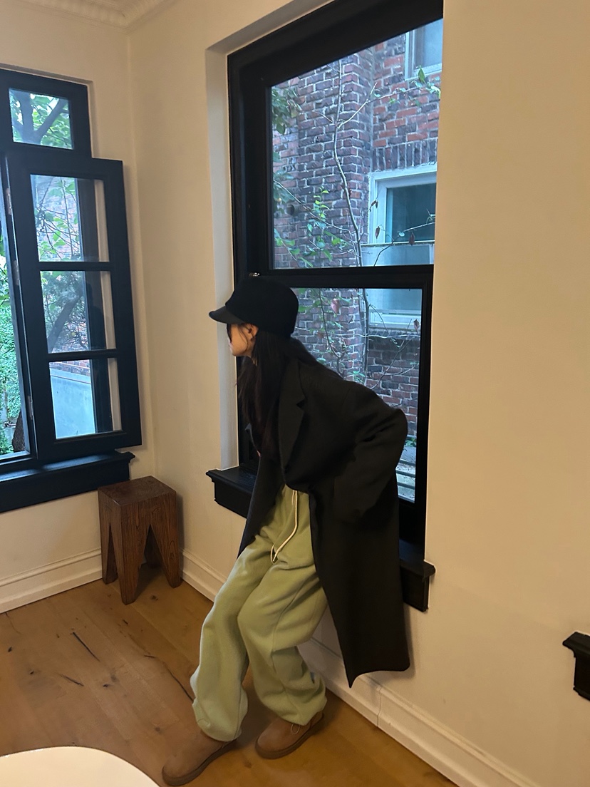 ME MO韓國代購㊣女裝新款熱賣真品推薦時尚中長款大衣羊毛ME MO中長款大衣