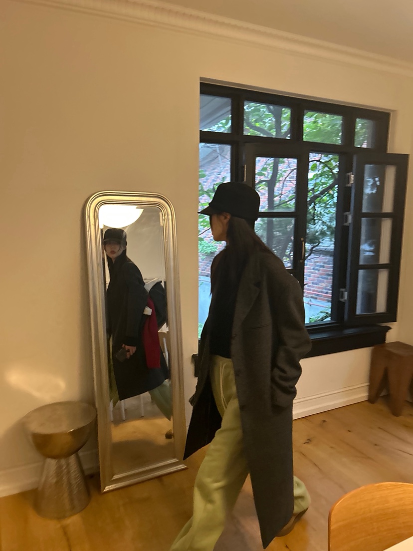 ME MO韓國代購㊣女裝新款熱賣真品推薦時尚中長款大衣羊毛ME MO中長款大衣