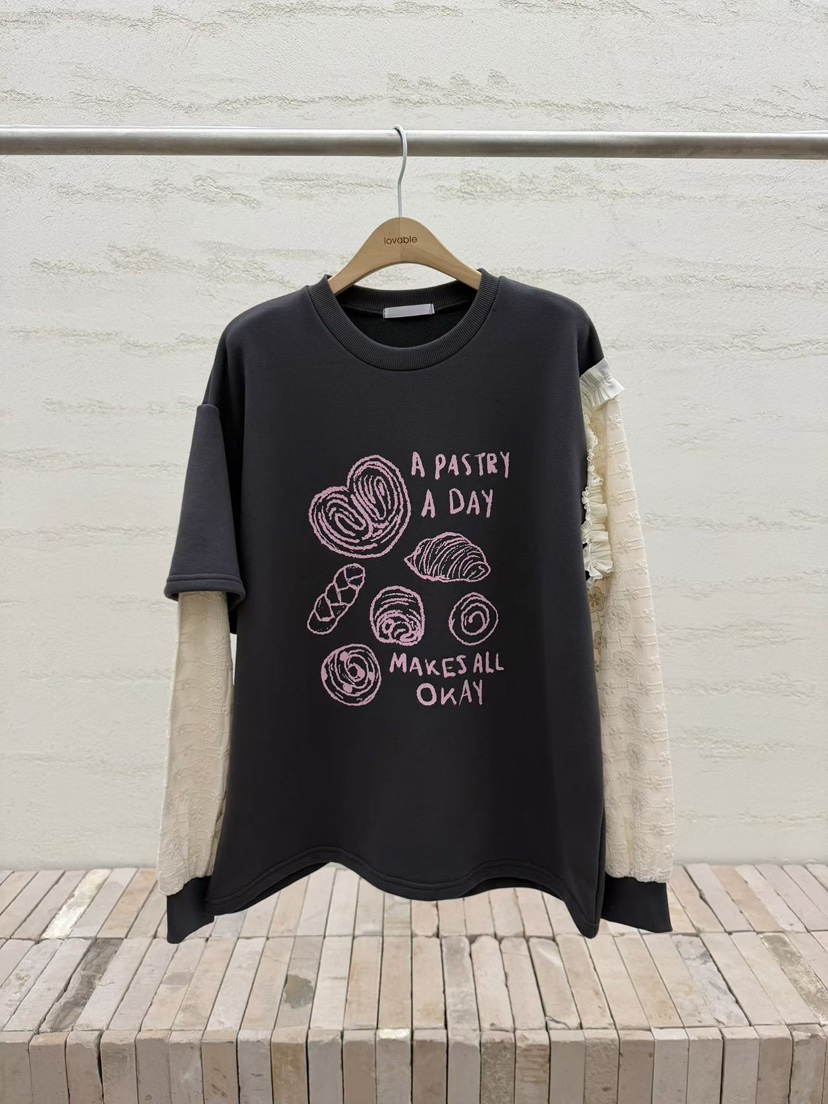 LOVABLE東大門㊣直郵女裝新品25秋冬人氣熱賣時尚推薦真品衛衣LOVABLE衛衣圖色2