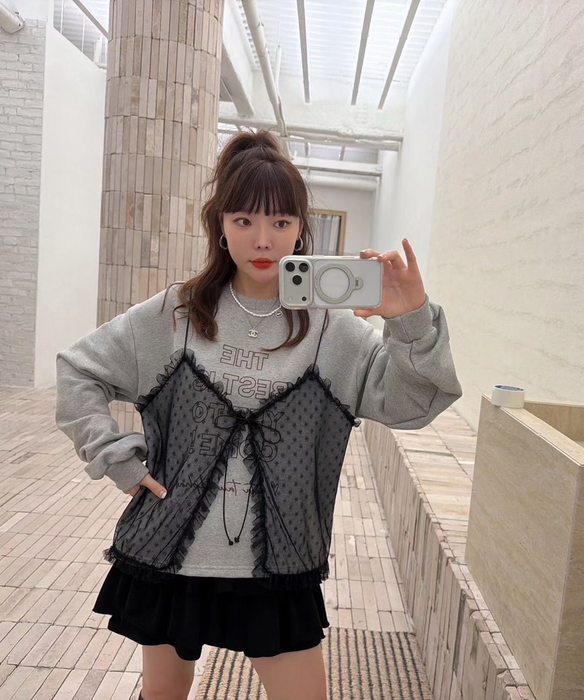 LOVABLE韓國直郵㊣女士新品人氣休閑時尚職業推薦熱賣25秋冬衛衣LOVABLE衛衣