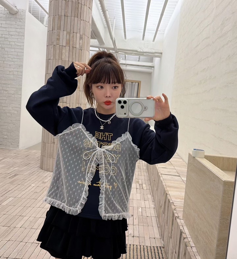 LOVABLE韓國直郵㊣女士新品人氣休閑時尚職業推薦熱賣25秋冬衛衣LOVABLE衛衣