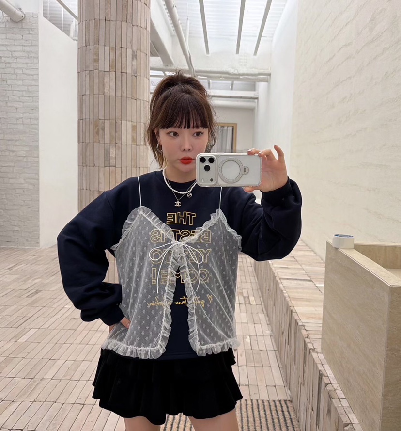 LOVABLE韓國直郵㊣女士新品人氣休閑時尚職業推薦熱賣25秋冬衛衣LOVABLE衛衣