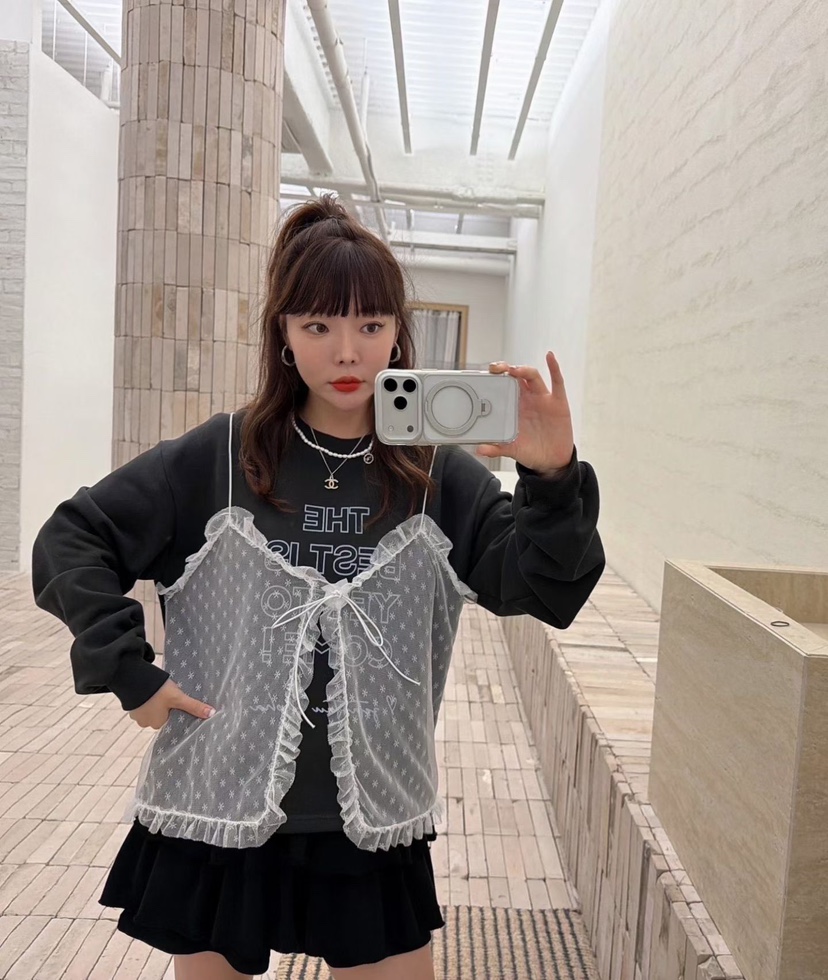 LOVABLE韓國直郵㊣女士新品人氣休閑時尚職業推薦熱賣25秋冬衛衣LOVABLE衛衣