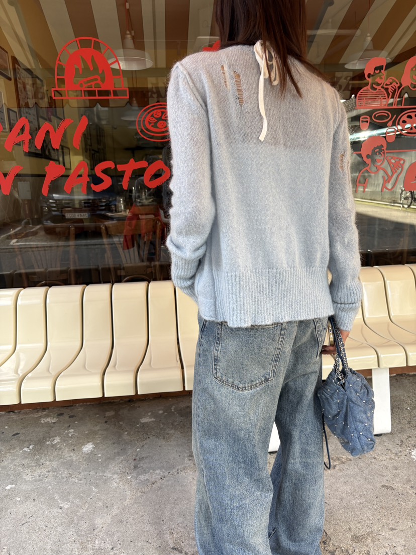 FRANC—L韓國代購㊣女裝新款25秋冬人氣真品休閑毛衣粗花呢FRANC毛衣