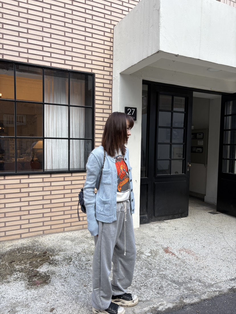 FRANC—L韓國代購㊣女裝新款25秋冬人氣真品休閑毛衣粗花呢FRANC毛衣
