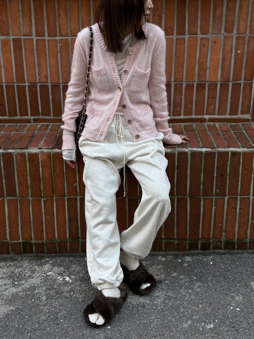 FRANC—L韓國代購㊣女裝新款25秋冬人氣真品休閑毛衣粗花呢FRANC毛衣