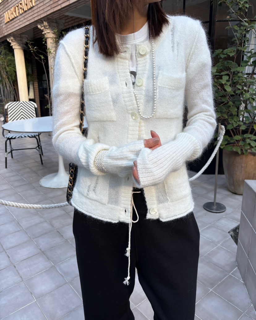 FRANC—L韓國代購㊣女裝新款25秋冬人氣真品休閑毛衣粗花呢FRANC毛衣