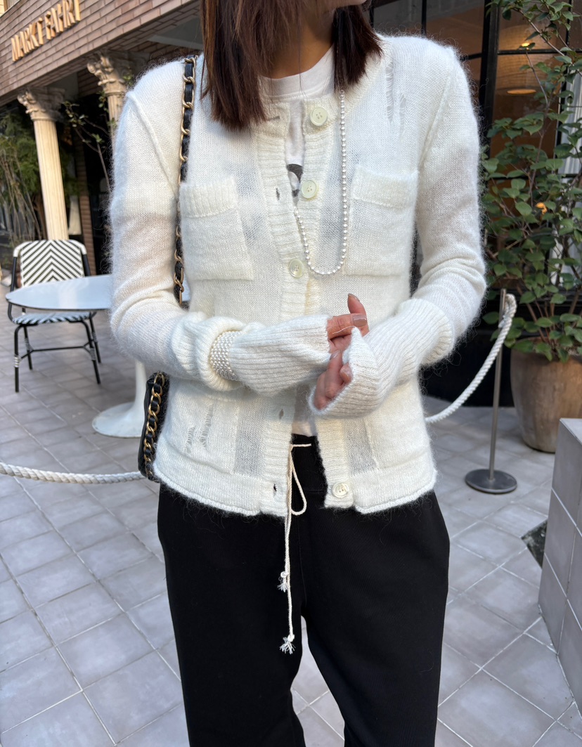 FRANC—L韓國代購㊣女裝新款25秋冬人氣真品休閑毛衣粗花呢FRANC毛衣