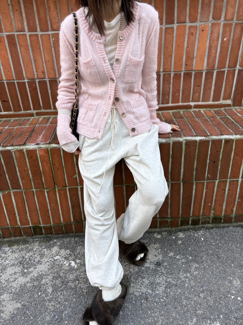FRANC—L韓國代購㊣女裝新款25秋冬人氣真品休閑毛衣粗花呢FRANC毛衣圖色2