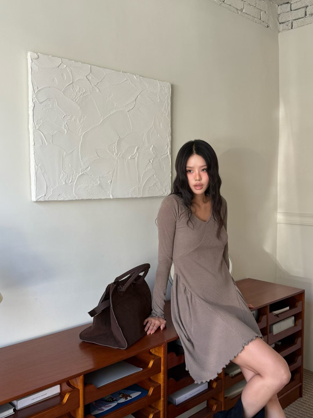 POPO東大門㊣代購女士新款時尚推薦熱賣真品職業休閑連衣裙POPO連衣裙