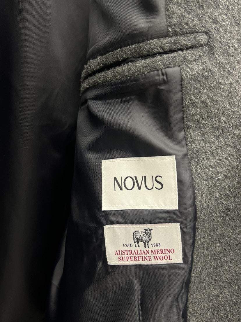 NOVUS韓國直郵㊣女裝新品25秋冬推薦真品職業中長款大衣羊毛NOVUS中長款大衣