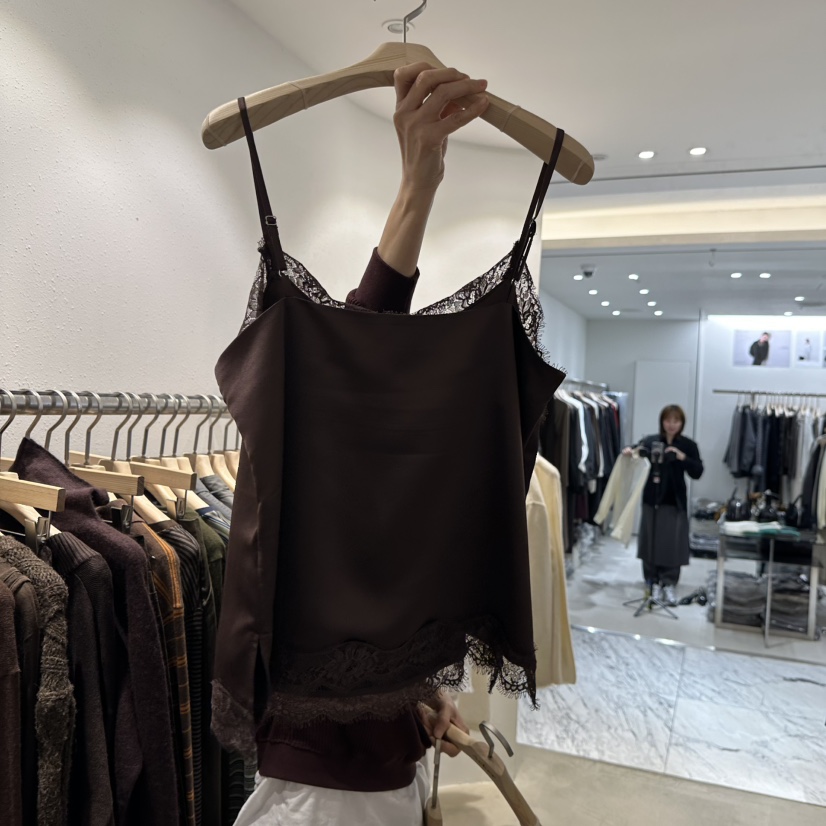 ACKER東大門㊣直郵女裝新款人氣熱賣真品職業25秋冬吊帶背心蕾絲ACKER吊帶/背心