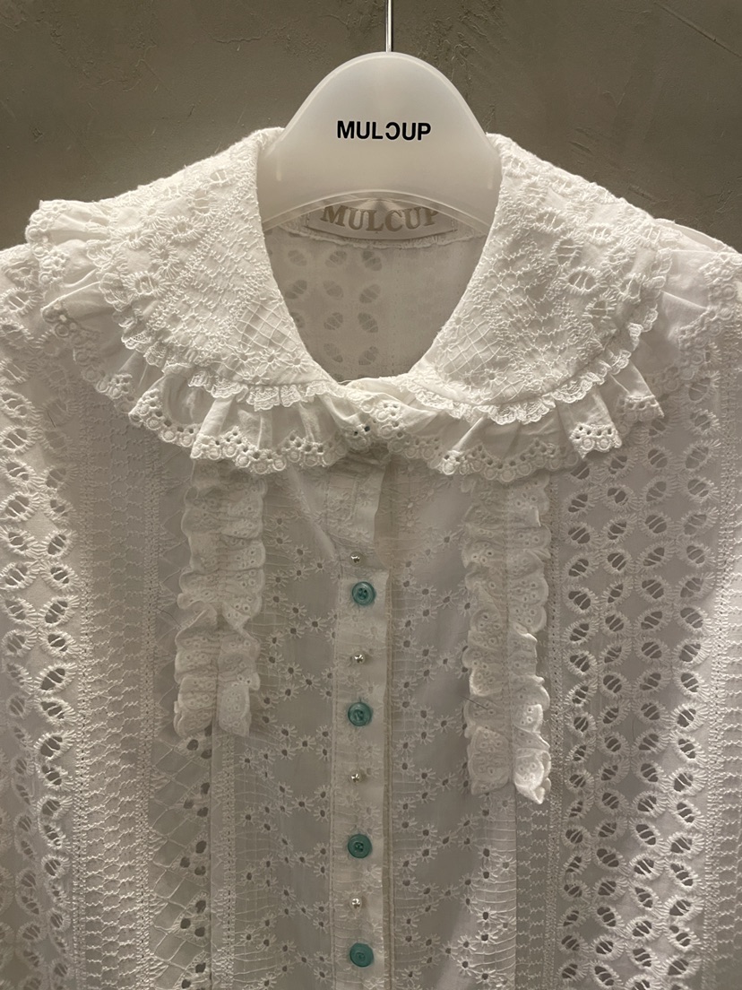 MULCUP東大門㊣代購女裝新品時尚人氣真品25秋冬襯衫蕾絲衫MULCUP襯衫/蕾絲衫