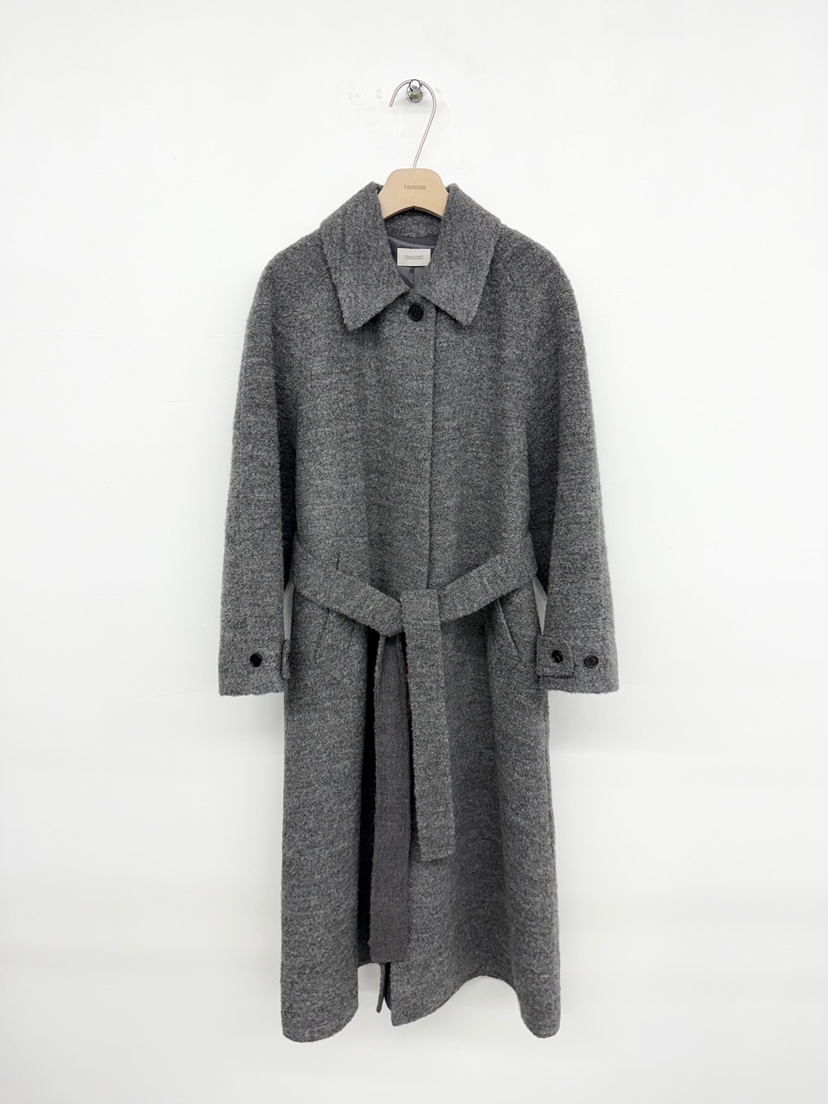 TOOGOOD東大門㊣直郵女裝新品熱賣25秋冬職業中長款大衣含腰帶TOOGOOD中長款大衣