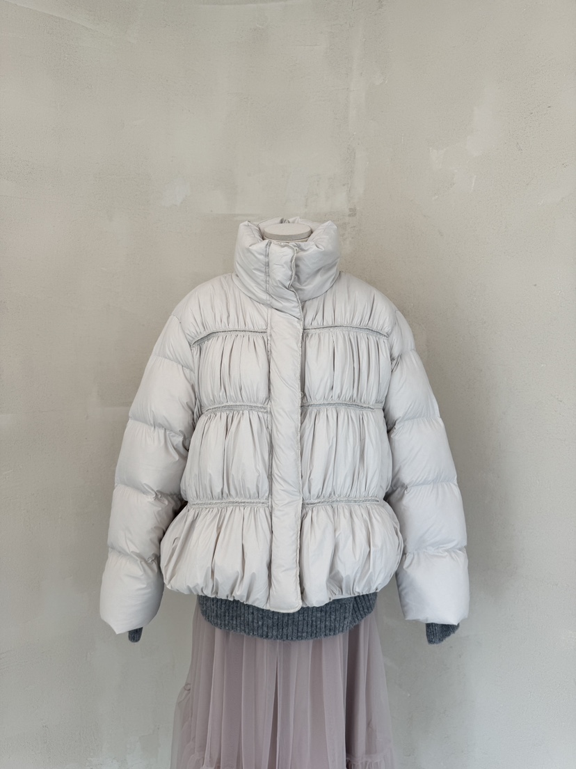 LAUNDRY東大門㊣代購女裝新款25秋冬短款羽絨服填充褶皺鴨絨LAUNDRY短款羽絨服